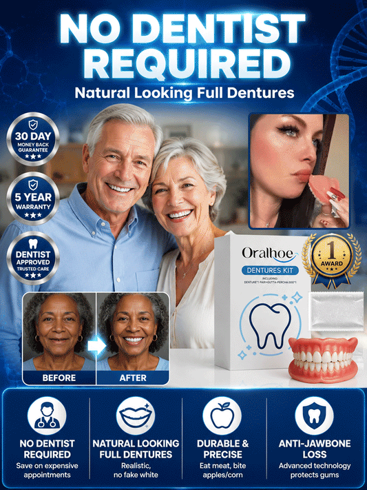 Instant Full Restoration Dentures - Fit At Home In Minutes