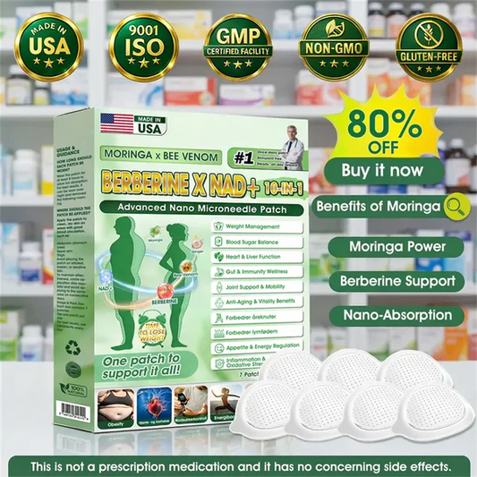 🧑‍⚕️🩺 Daily Wellness Support Patch – Moringa, Berberine & NAD+ Inspired Formula for Body Balance