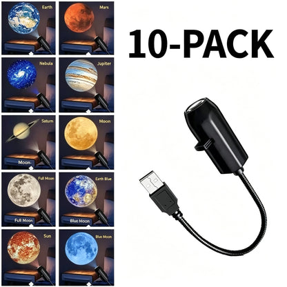 🎄🌟 Plug-&-Play HD Christmas Projector – 6 or 10 Festive Scenes