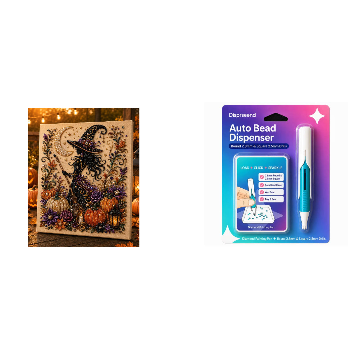 👻✨ Halloween Pearl Art DIY Kit – Turn Tiny Pearls into Spooky-Cute Magic