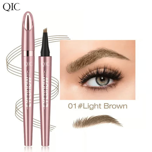 🎁💕Waterproof Micro-Fork Eyebrow Pencil, Long-Lasting Brow Pen for Natural Hair-Like Strokes