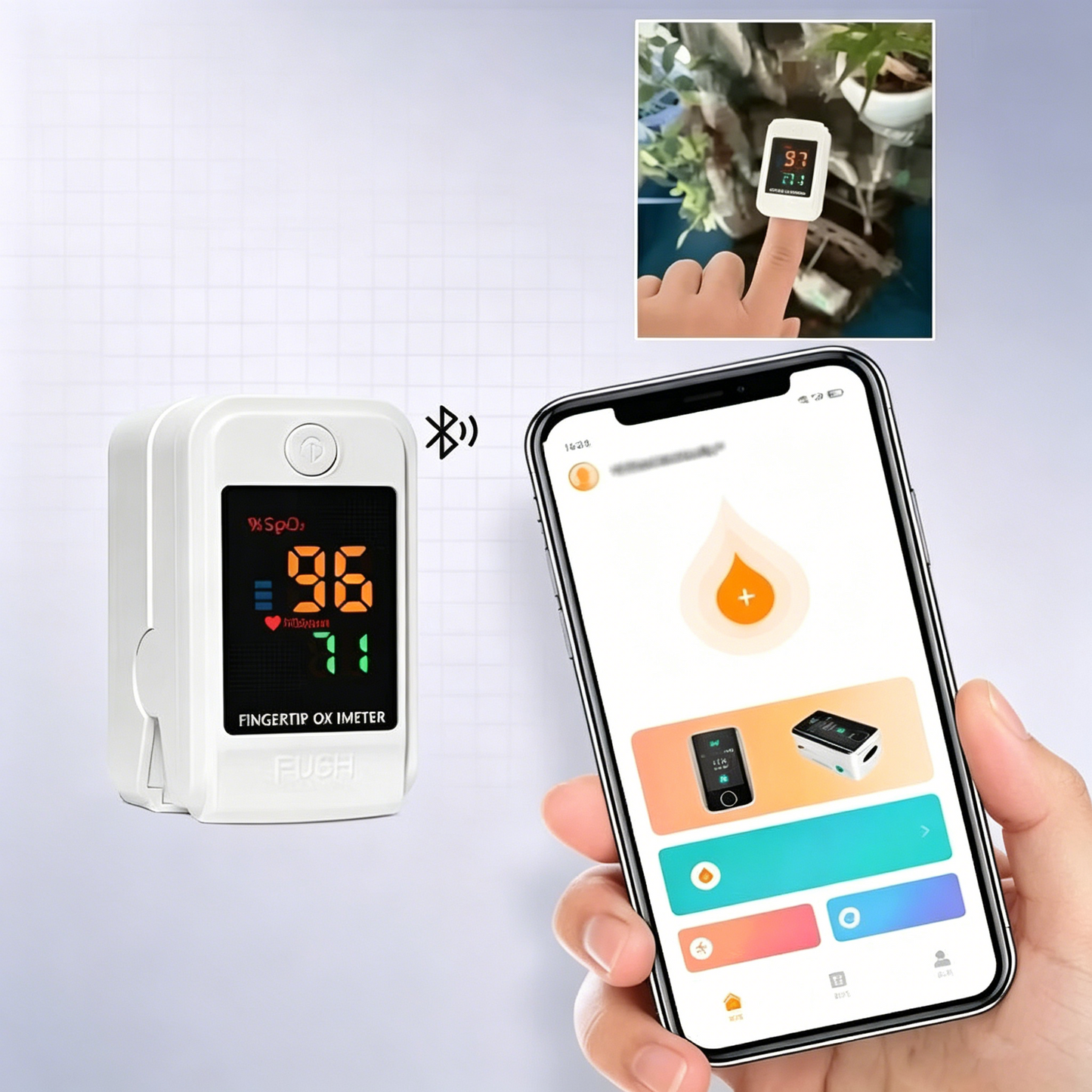 Medical Digital Fingertip Pulse Oximeter 