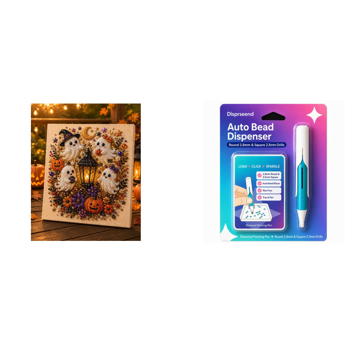 👻✨ Halloween Pearl Art DIY Kit – Turn Tiny Pearls into Spooky-Cute Magic