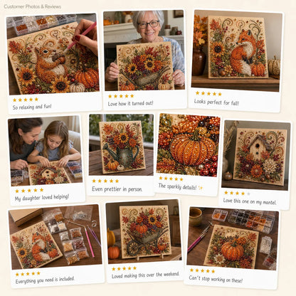 🍂💎 Autumn Pearl Painting Kit – Relaxing DIY Craft to Create Sparkling Fall Artwork 🖌️