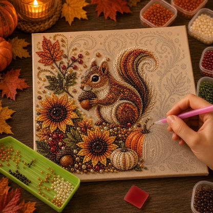 🍂💎 Autumn Pearl Painting Kit – Relaxing DIY Craft to Create Sparkling Fall Artwork 🖌️