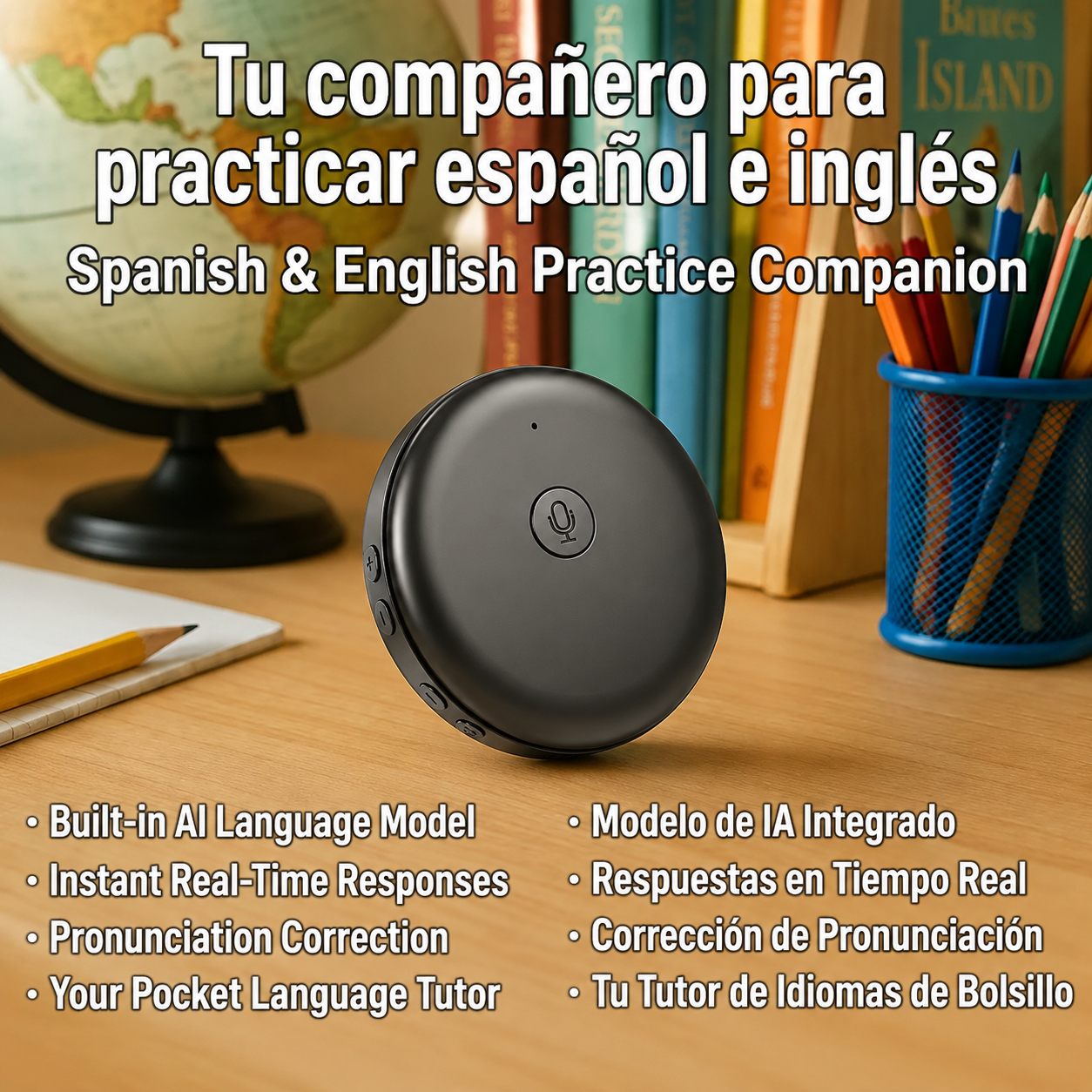 Spanish & English Practice Companion – Supports 165 Languages