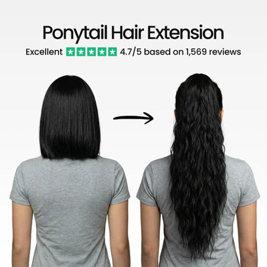 30-inch long wavy gradient hair extensions
