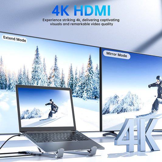 ⚡🔥 8-in-1 USB-C Laptop Stand,Best Gifts💻