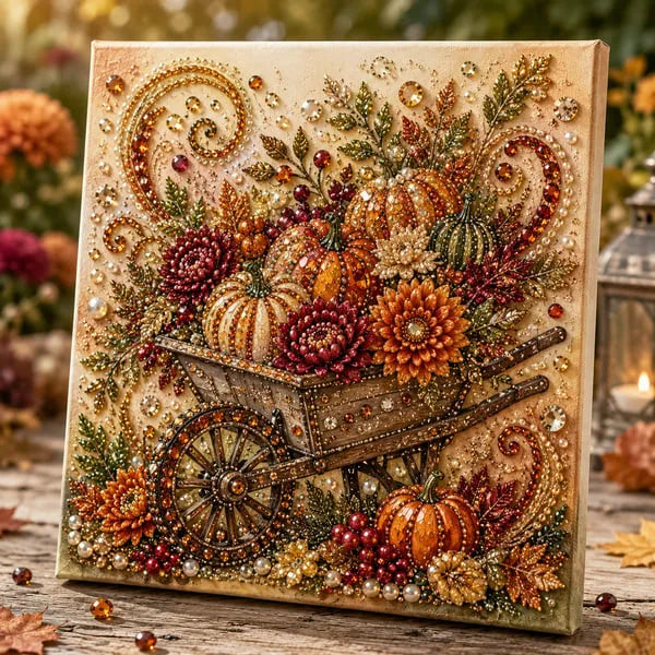 🍂💎 Autumn Pearl Painting Kit – Relaxing DIY Craft to Create Sparkling Fall Artwork 🖌️