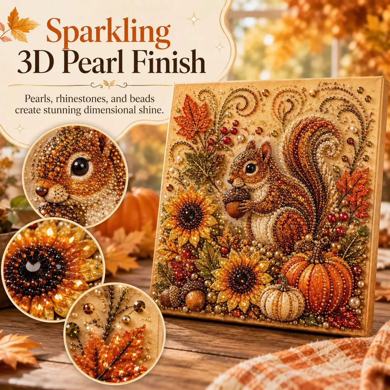 🍂💎 Autumn Pearl Painting Kit – Relaxing DIY Craft to Create Sparkling Fall Artwork 🖌️