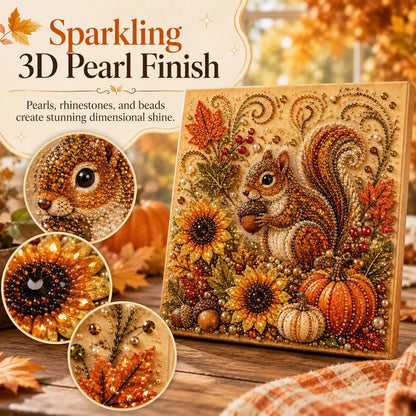 🍂💎 Autumn Pearl Painting Kit – Relaxing DIY Craft to Create Sparkling Fall Artwork 🖌️