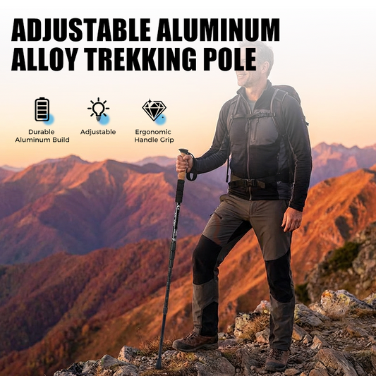 ⛰️ LIMITED-TIME 50% OFF! 🌲 Adjustable Trekking Pole – 6160 Aluminum Alloy, Shock-Absorbing, Lightweight 🥾